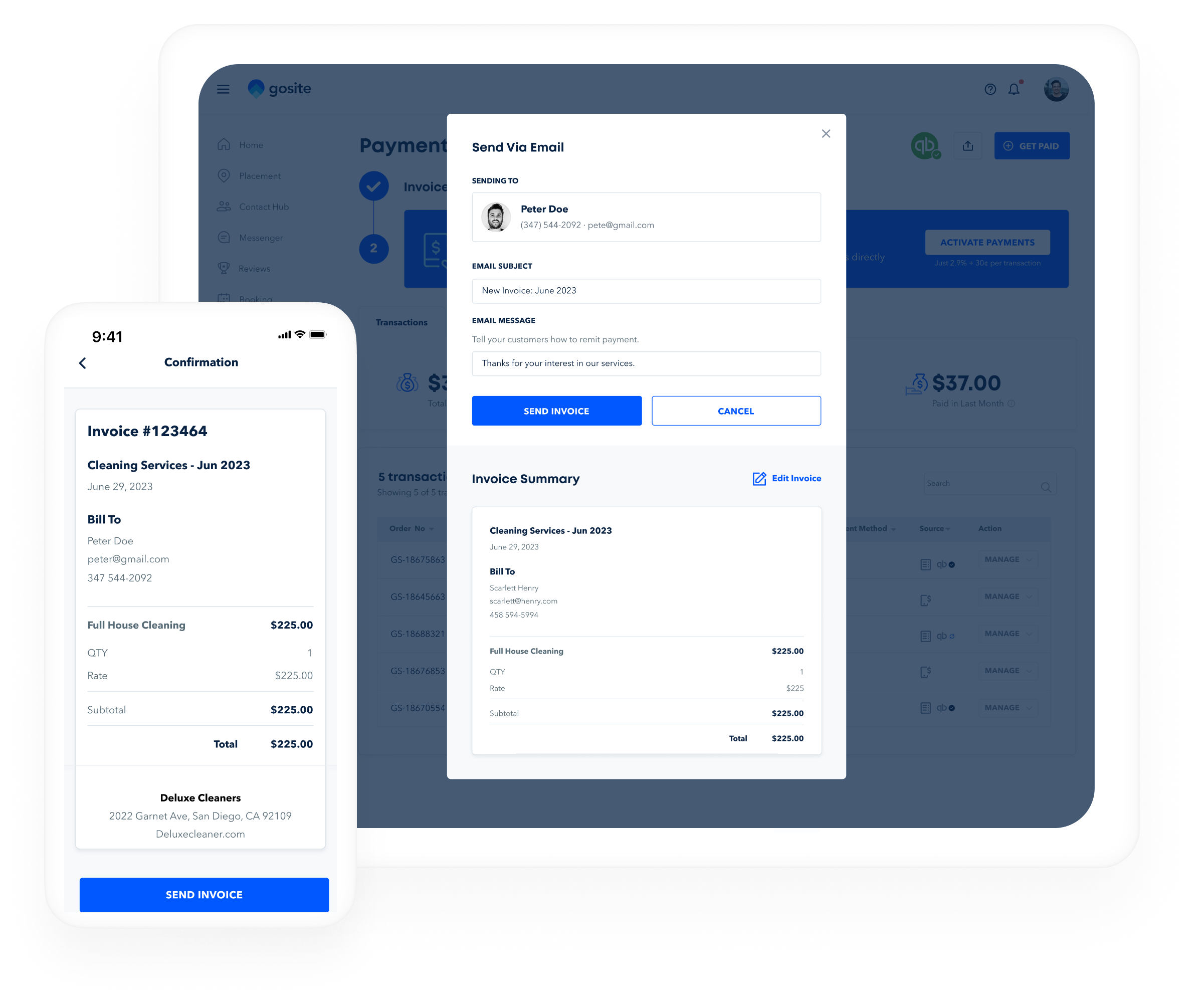 Cleaner - Send Invoice